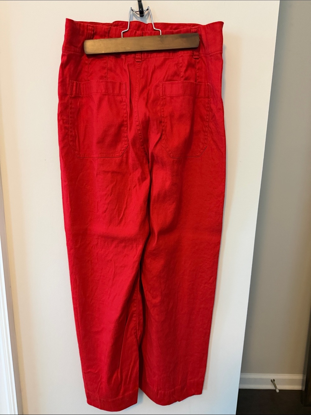 Maeve The Colette Bright Red Wide-Leg Pants - Picture 2 of 3